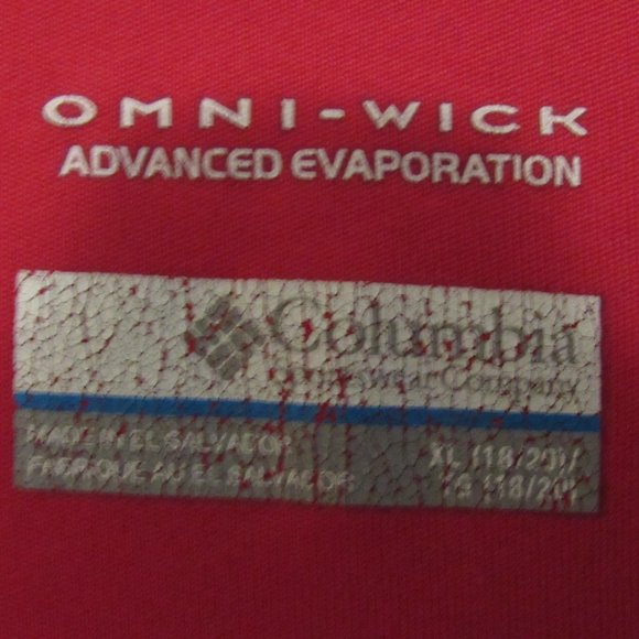 Columbia PFG Long Sleeve T-Shirt Men's XL Red Omni Wick Advanced Evaporation - Picture 5 of 6